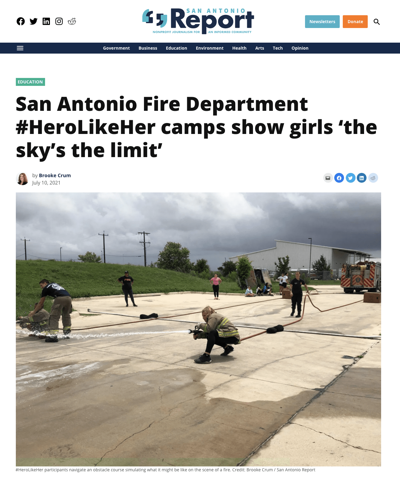 SA Fire Department #HeroLikeHer Camps Shows Girls 'The Sky's the Limit'